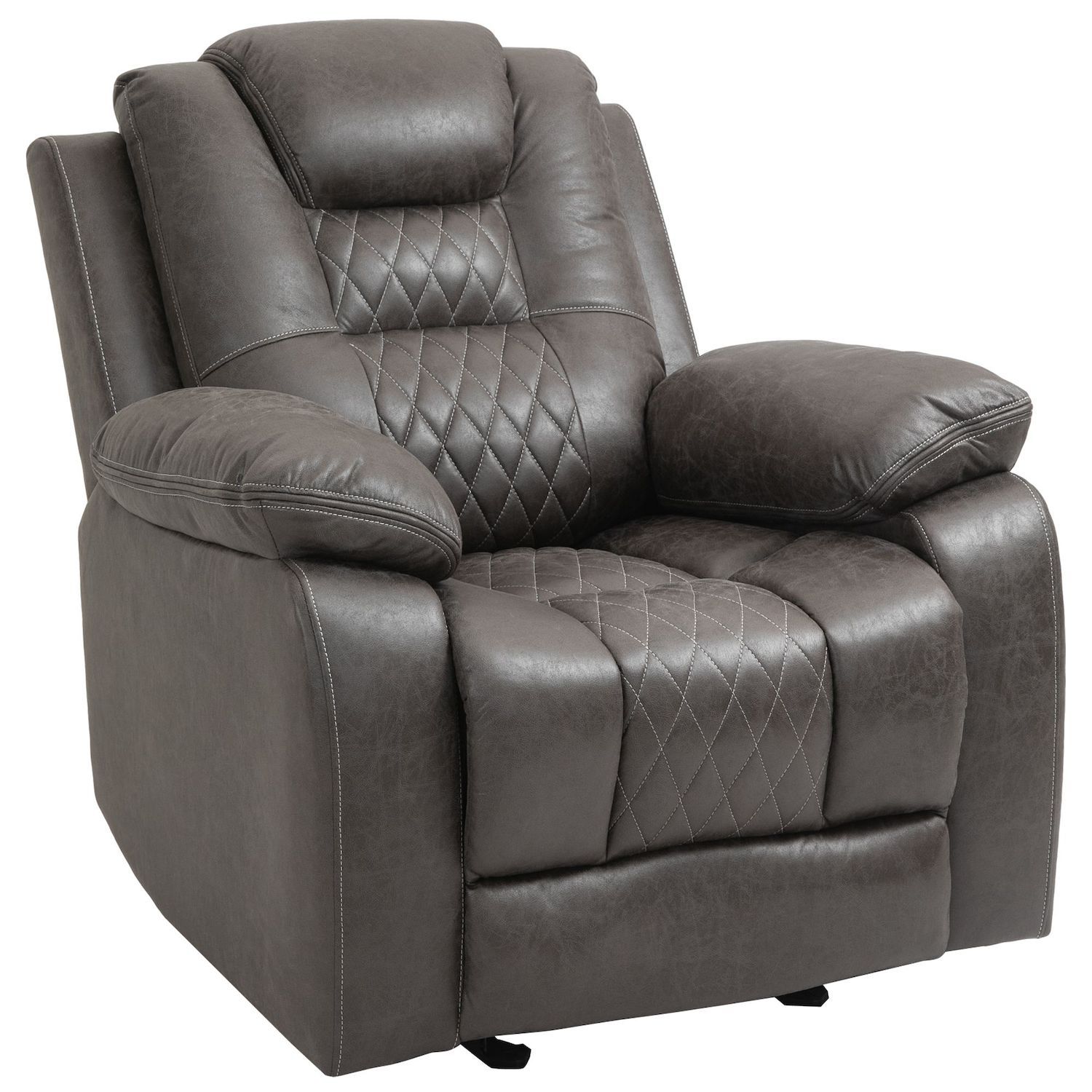 HOMCOM Manual Recliner Armchair PU Leather Lounge Chair w