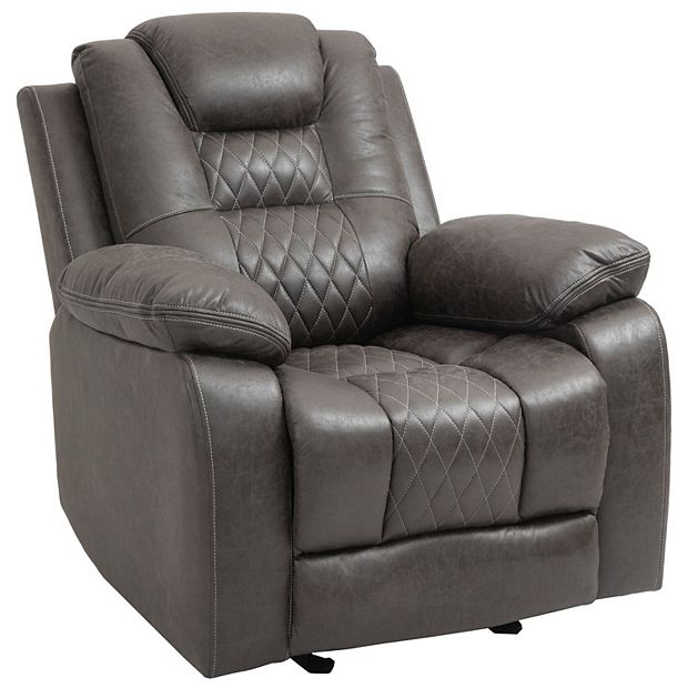 HOMCOM Living Room Chair Recliner Manual Recliner Sofa With