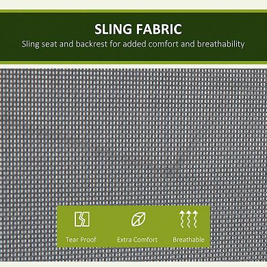 Outsunny 2 Person Porch Swing with Canopy, Storage Table, Cup Holder, Gray