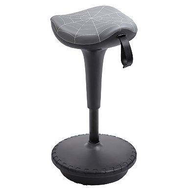 Vinsetto Lift Wobble Stool Standing Chair with 360 degree Swivel Tilting Balance Chair with Adjustable Height and Saddle Seat for Active Learning Sitting Grey