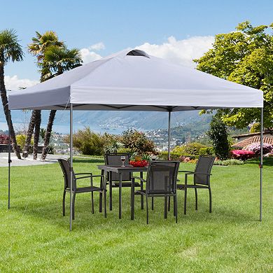 Outsunny 10' x 10' Outdoor Pop-Up Party Tent Canopy, Grey