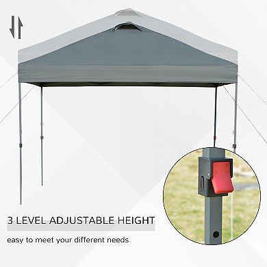 Outsunny 10' x 10' Outdoor Pop-Up Party Tent Canopy, Grey