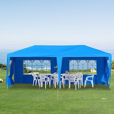 Outsunny Party Tent, 4 Sidewalls, Windows, Wedding