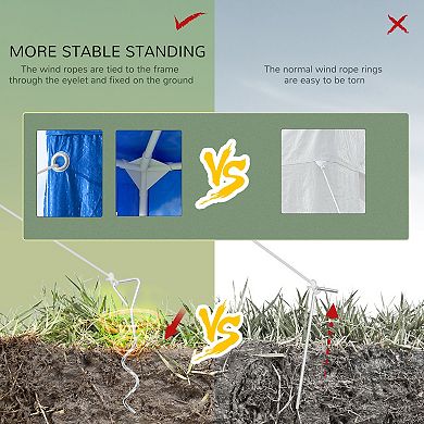 Outsunny 9.6ft x 19' Party Tent, 4 Sidewalls, Windows for Wedding