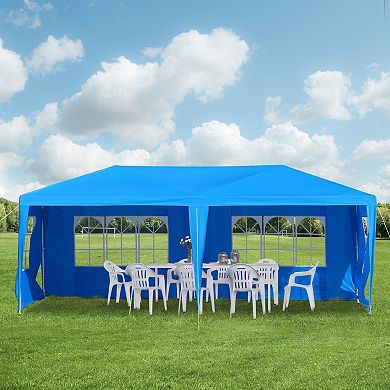 Outsunny Party Tent, 4 Sidewalls, Windows, Wedding