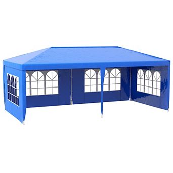 Outsunny 9.6ft x 19' Party Tent, 4 Sidewalls, Windows for Wedding