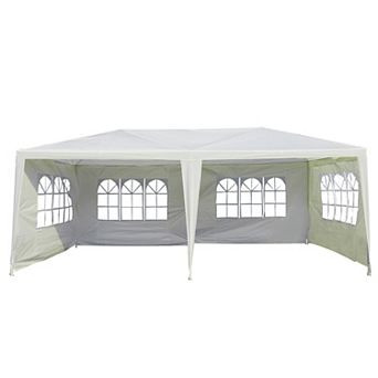 Outsunny 9.6ft x 19' Party Tent, 4 Sidewalls, Windows for Wedding