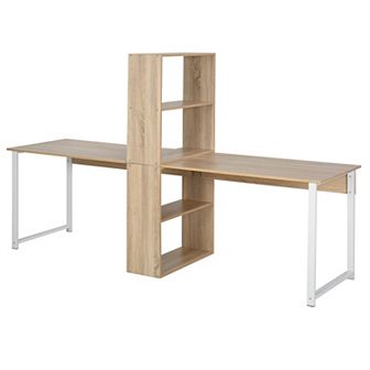 Computer Table Writing Table Home Office Workstation W/ Bookshelf Black