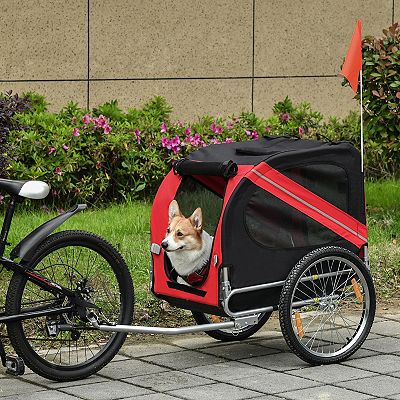 Aosom Dog Bike Trailer Pet Cart Bicycle Wagon Cargo Carrier Aosom Dog Bike Trailer Pet Cart Bicycle Wagon Cargo Carrier
