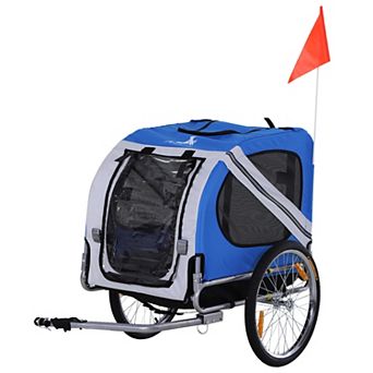 Aosom Dog Bike Trailer with 3 Entrances Large Wheels -