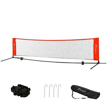 279.5" L Outside Football/soccer Tennis Badminton Net W/ Storage Bag, Red