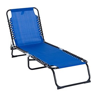 Outsunny Chaise Lounge Pool Chair, Folding, Reclining, Baby