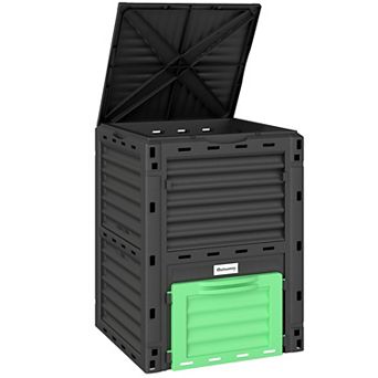 Outsunny Garden Compost Bin 80 Gallon Large Outdoor Compost Container