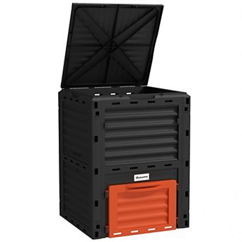 Outsunny Garden Compost Bin 80 Gallon Large Outdoor Compost Container