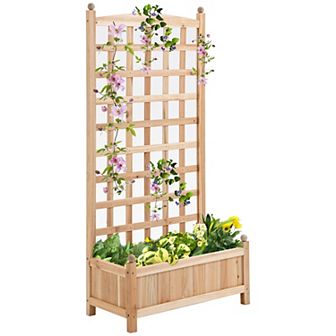 Backyard Plant Bed W/ Strong Wooden Design & Materials