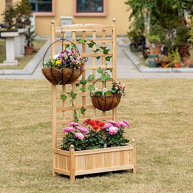 Backyard Plant Bed W/ Strong Wooden Design & Materials