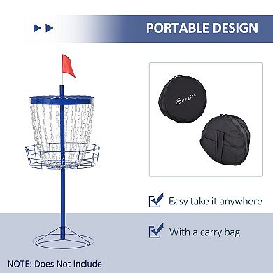 Soozier Portable Disc Golf Basket Target with Transit Bag,