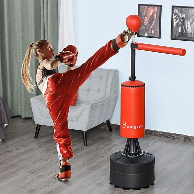 Boxing Punch Bag Stand With Rotating Flexible Arm, Speed Ball, Waterable Base