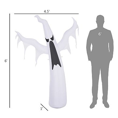 Outsunny 6ft Halloween Inflatable Scary Ghost Yard Outdoor Decorations Led Light