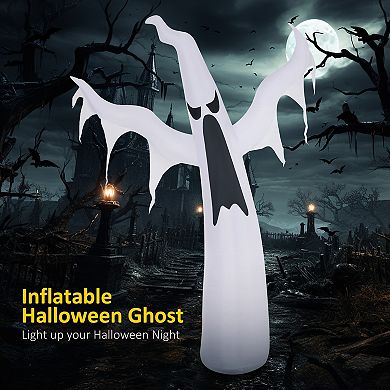 Outsunny 6ft Halloween Inflatable Scary Ghost Yard Outdoor Decorations Led Light