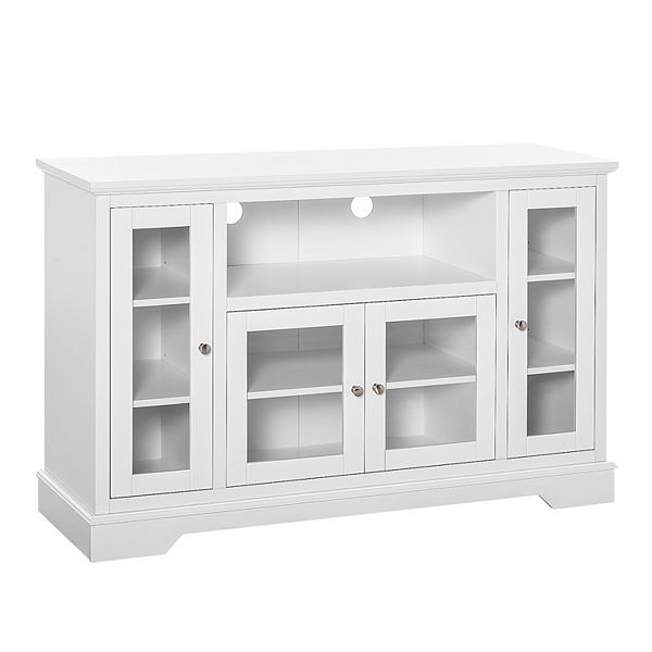 Modern Sideboard Console Table Buffet Server Storage with Glass Doors for Living