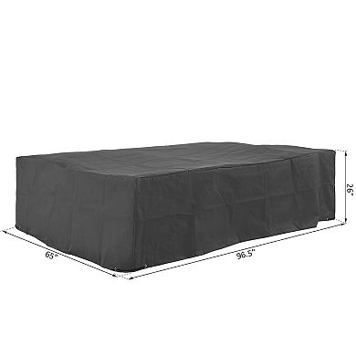 Outdoor Furniture Cover Sectional Sofa Set, Chaise Chair 97" X 65" X 26", Grey
