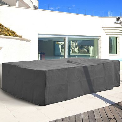 Outdoor Furniture Cover Sectional Sofa Set, Chaise Chair 97" X 65" X 26", Grey