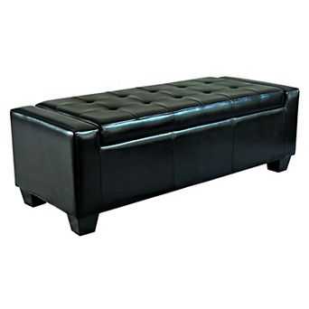 Modern Hardwood Ottoman Storage Sofa With Thick Square Legs And Solid Base
