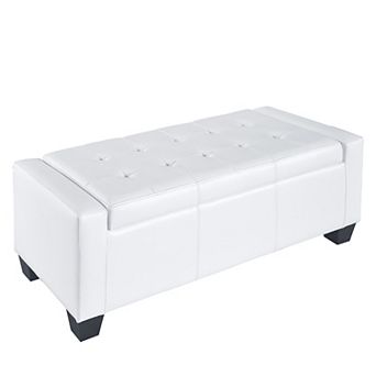 Modern Hardwood Ottoman Storage Sofa With Thick Square Legs And Solid Base