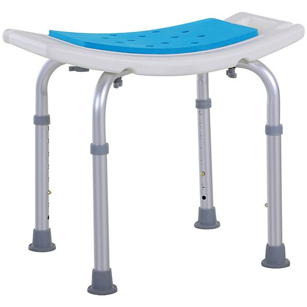 6 Level Adjustable Curved Bath Stool Spa Shower Chair Non Slip