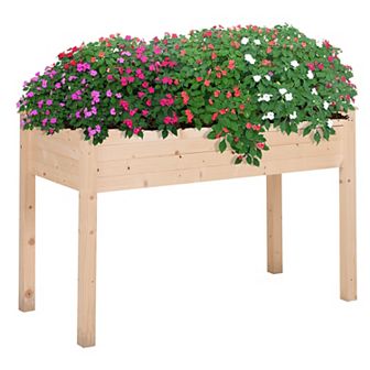 Elevated Outside Plant Workstation & Bed W/ Country Style & Inner Erosion Bag