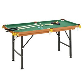 Soozier 4.5ft Mini Table Top Pool Table Game Billiard Board Play with Balls Set