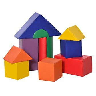Soozier 11 pc Kids Crawl and Climb Activity Play Set Toddler Soft Foam Structure for Climbing Crawling Sliding Indoor Active Play for Babies