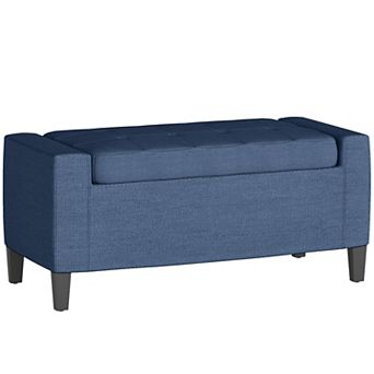 Homcom Tufted Storage Ottoman Upholstered Storage Bench With Lift Top