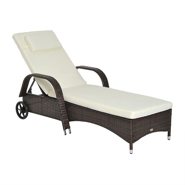 Reclining sun lounger chair best sale with cushion