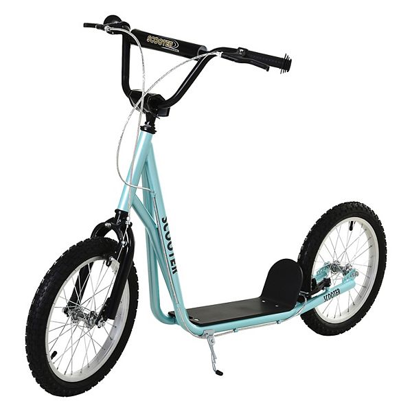 Aosom Youth Scooter Kick Scooter W/ Adjustable Handlebar - Blue