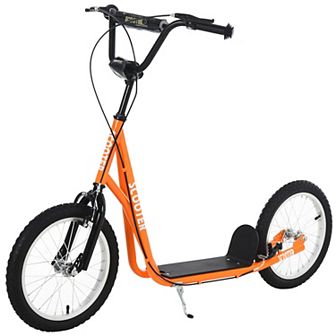 Aosom Youth Scooter Kick Scooter W/ Adjustable Handlebar