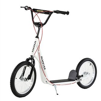 Aosom Youth Scooter Kick Scooter W/ Adjustable Handlebar