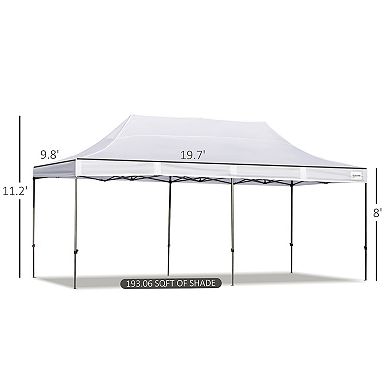19.7' X 9.8' Backyard Portable Cabana Canopy W/ Bag & Water Resistance, Blue