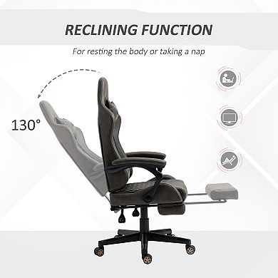 Vinsetto Height Adjustable Gaming Chair Racing Office Recliner w/ Footrest