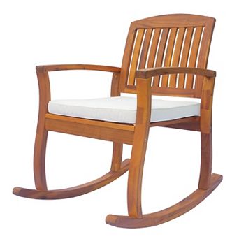 1pc/2 pc Acacia Wood Outdoor Rocking Chair Patio Furniture Porch Rocker Balcony