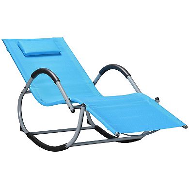 Outsunny Zero Gravity Ergonomically Design Lounger Rocker for Indoor or Outdoor Use UV/Water Fighting Material Grey