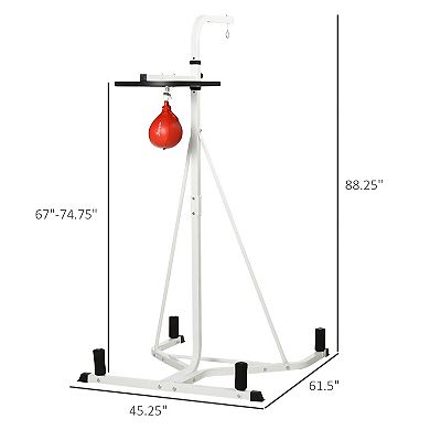 Soozier Punching Bag Stand, Adjustable Height with Weighted Base