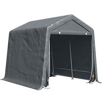 Outsunny 9ft x 8' Garden Storage Tent Bike Shed w/ Metal Frame & Zipper Doors