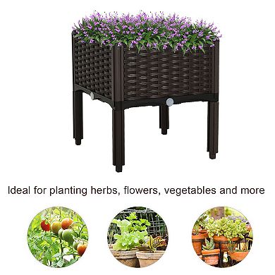 Outsunny Raised Garden Bed With Self-watering Design