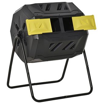 Outsunny Tumbling Compost Bin Outdoor 360°