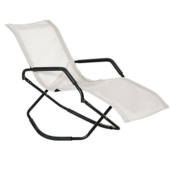 Outdoor Zerogravity Garden Sun Rocking Folding Chair For Backyard