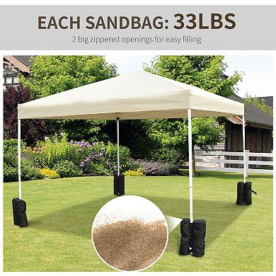 Outsunny 4-pack Canopy Party Gazebo/pop Up Sandbag Anchor For Stability & Safety
