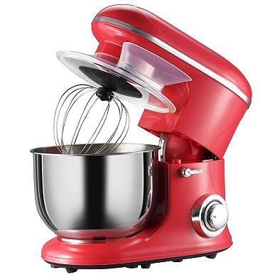 Stand Mixer W/ 6 Qt Stainless Steel Mixing Bowl, Beater, & Dough Hook, Silver