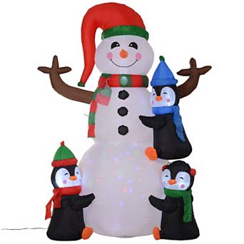 6' Light Up Inflatable Snowman Penguin Christmas Lawn Decoration